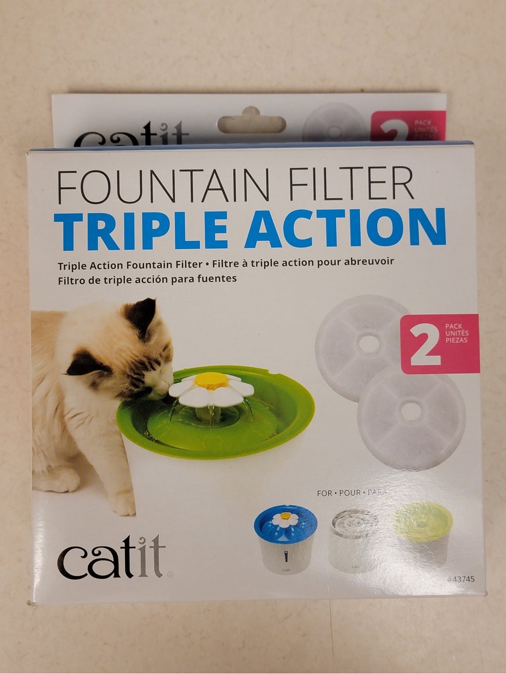 Triple Action Fountain Filter by Catit - (2 Pack)